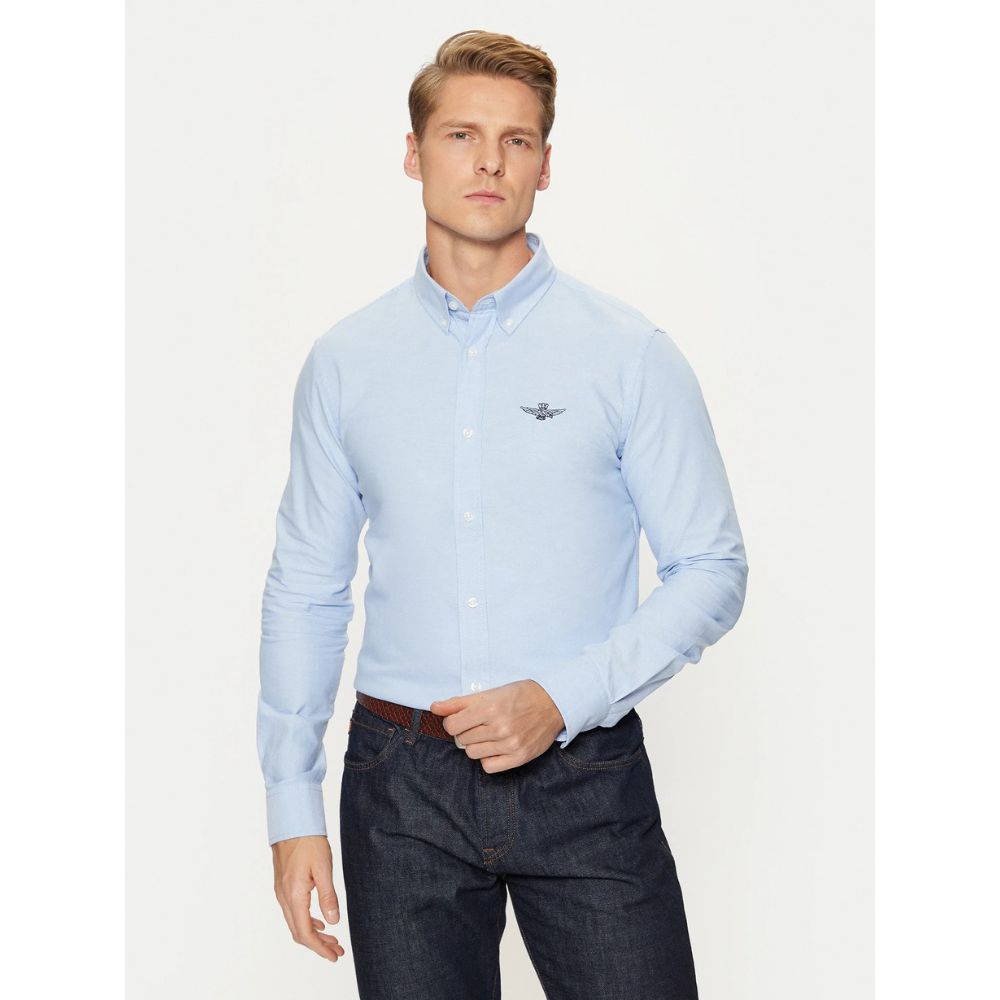 AERONAUTICA MILITARE MEN LIGHT BLUE SHIRT REGULAR FIT